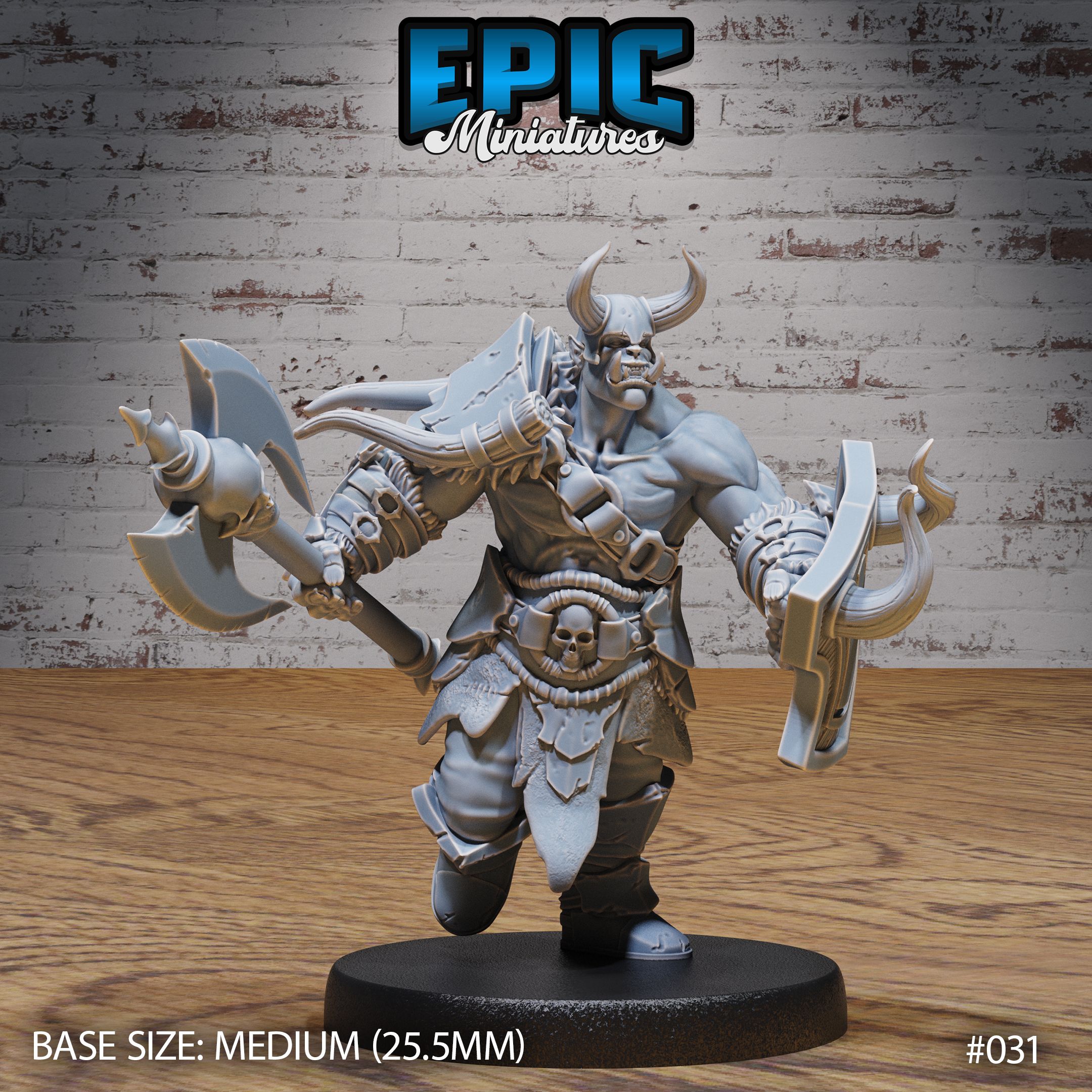 Orc Army Axe & Shield / Green Skin Lord / Male Humanoid Warrior / Burly Raider Tribe / Beast Tamer / Evil Forest Fighter / Woodland Encounter